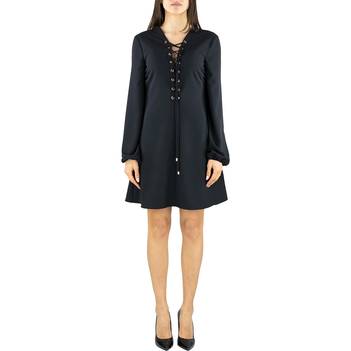 Mini Abito PINKO Affabile con Laccetti Nero