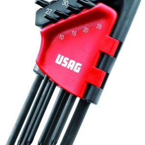 SERIE SET 8 CHIAVI A BRUGOLA TORX TX A SNODO USAG 280 LTSTX/S8 A TESTA SFERICA