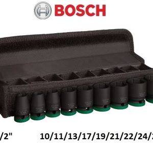BOSCH SERIE CHIAVI A BUSSOLA MACCHINA ESAGONALI 1/2″ PRO IMPACT 9 PZ